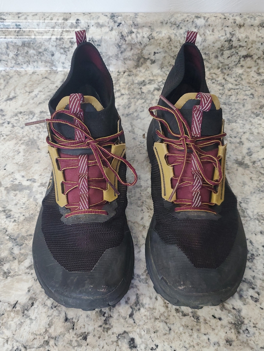 LA SPORTIVA Prodigio Hike Black Burgundy and Gold Trail Runners - Picture 2 of 10